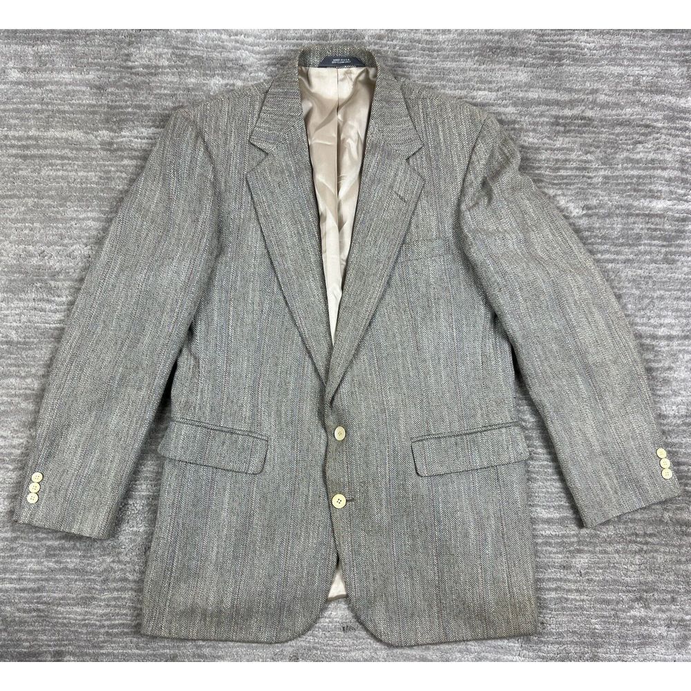 Imperial by Haggar Blazer Mens 42L Beige‎ Tweed Sport Jacket
